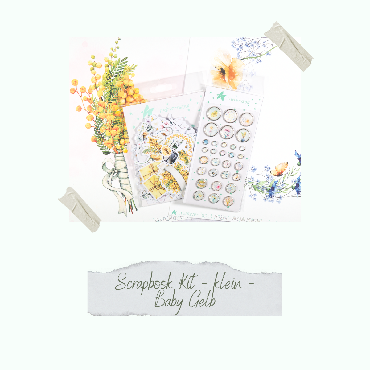 Scrapbook-Kit-klein-Baby-Gelb Scrapbook Kit - klein - Baby Gelb - Layoutliebe