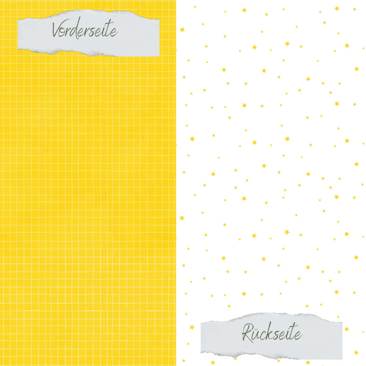 Papel de diseño - Basic - Ostergelb - Doodle Gitter + Sternchenregen - Doppelseitig bedruckt  Papel de diseño - Basic - Ostergelb - Doodle Gitter + Sternchenregen - Doppelseitig bedruckt