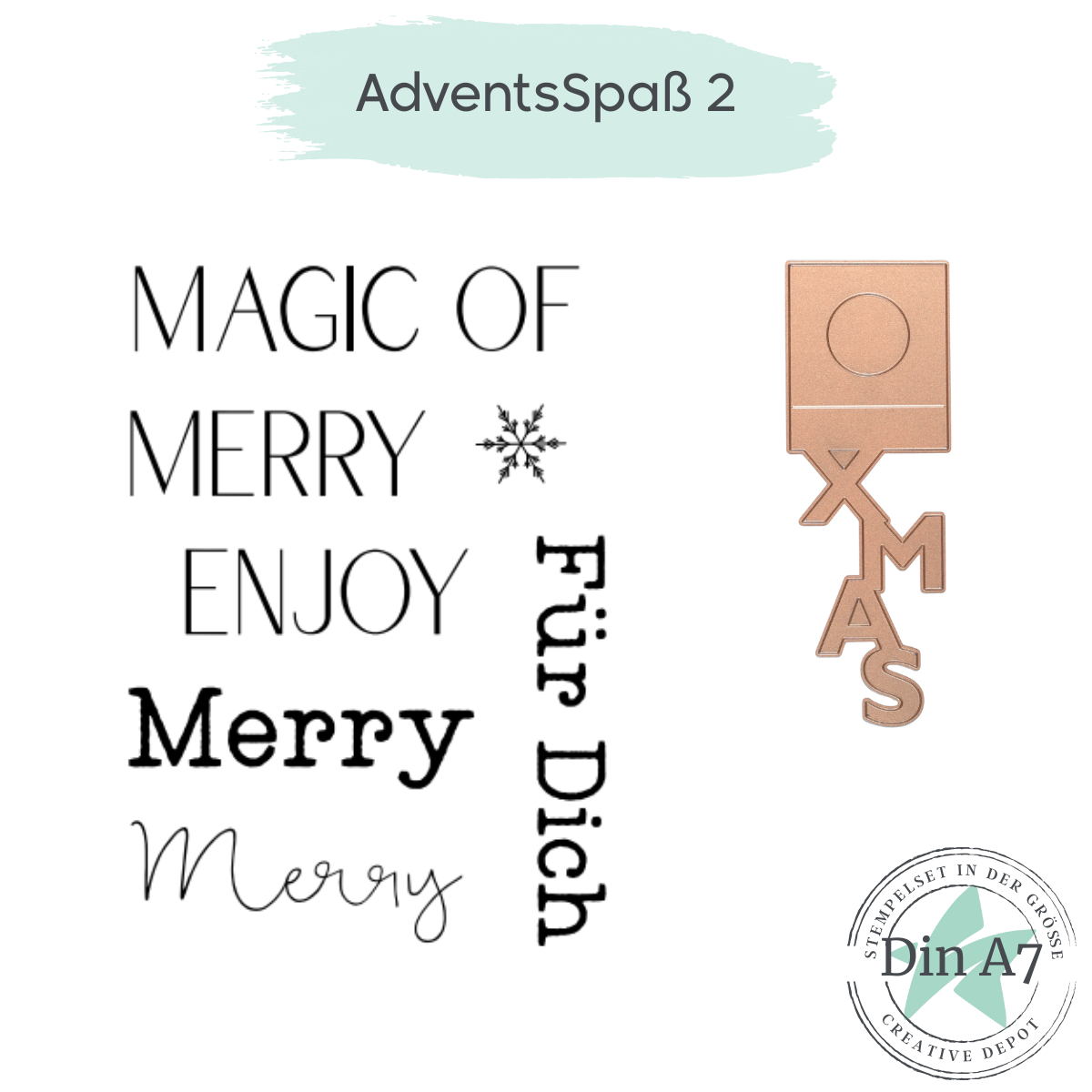 Adventsspaß 2 - X-Mas Flaschenanhänger