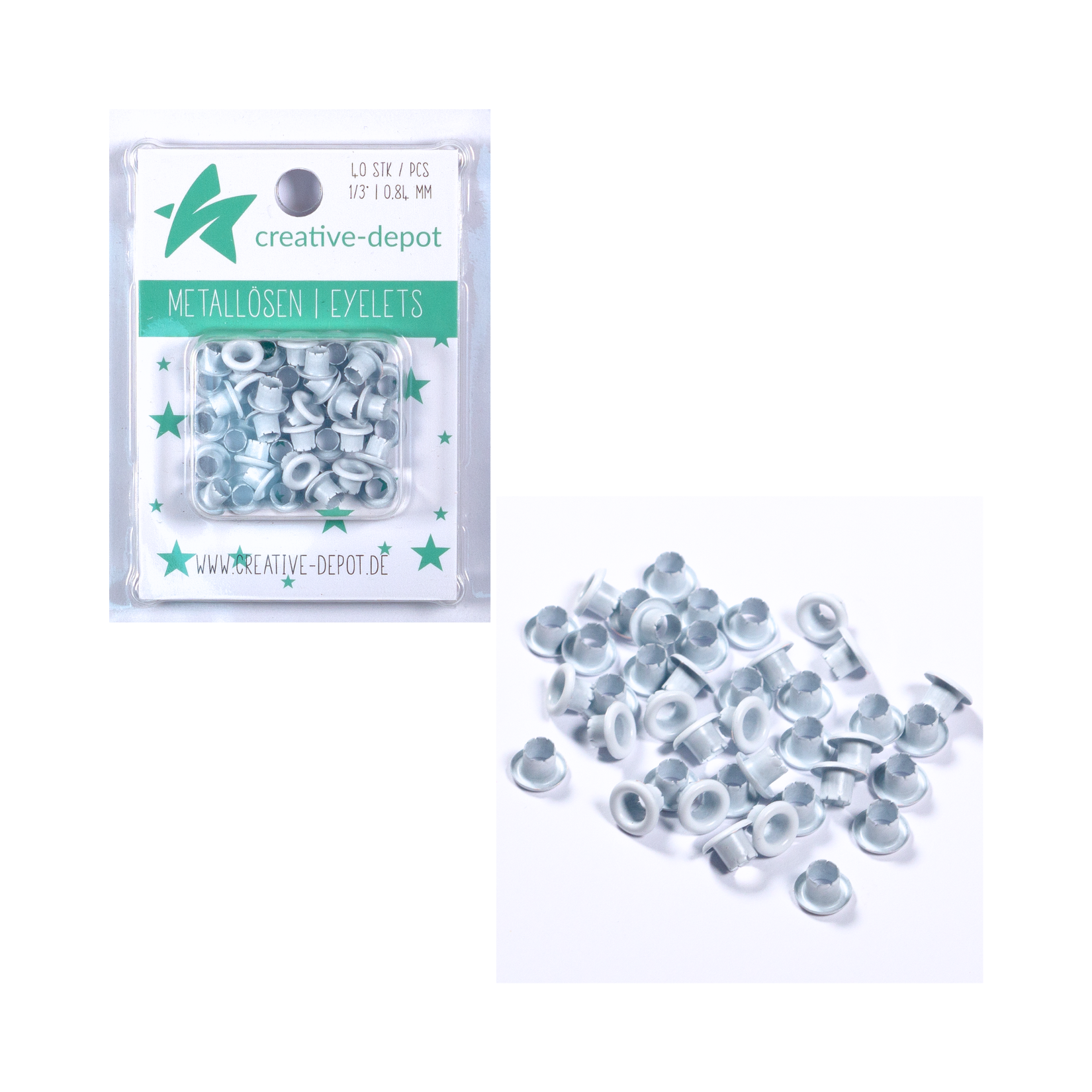 Eyelets - Weiß - Matt - 8 mm