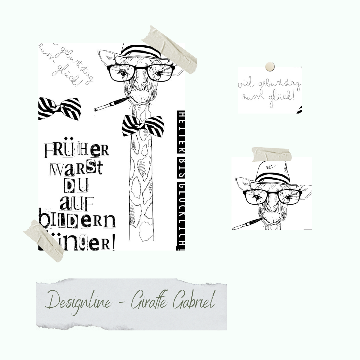 Stempelset - Designline - Giraffe Gabriel