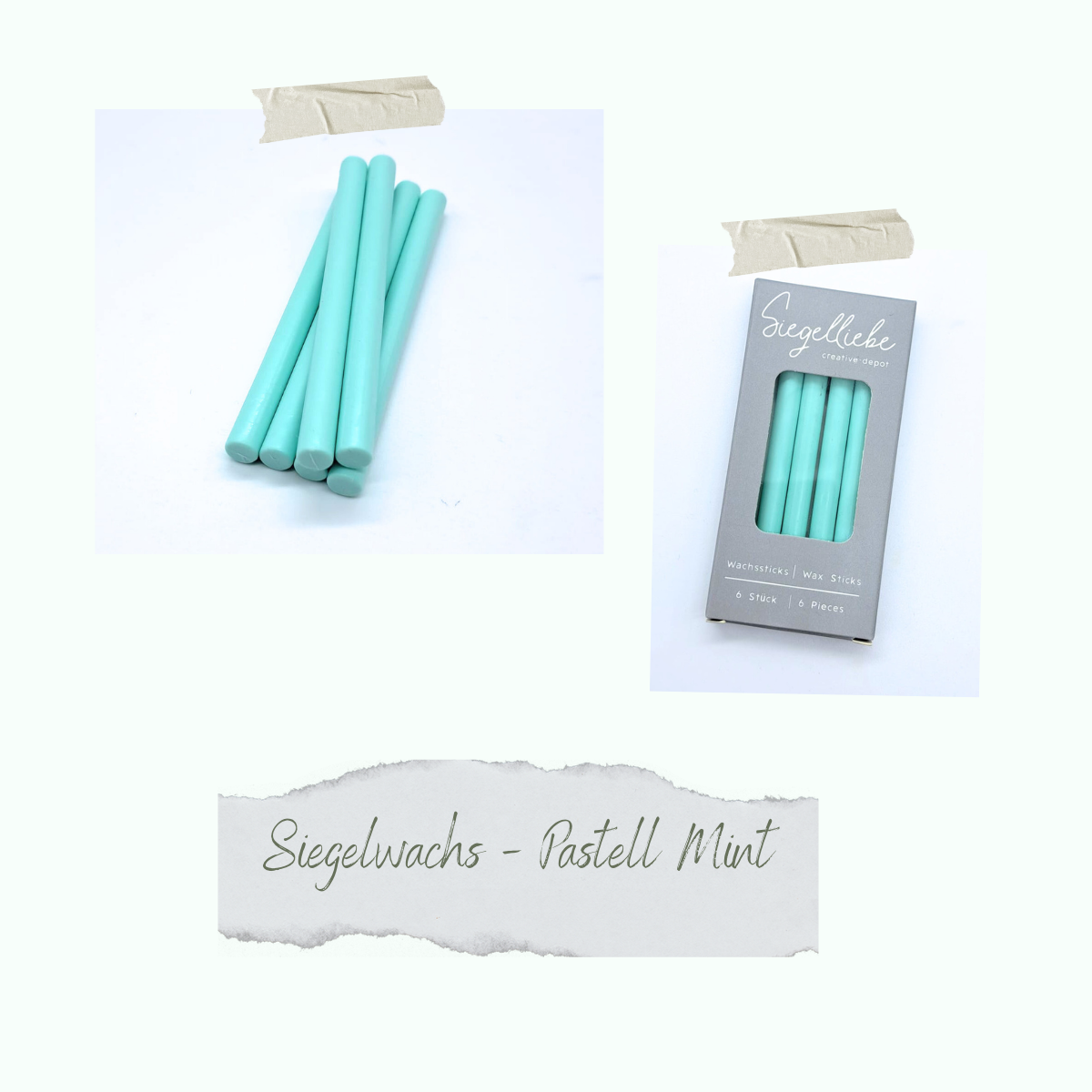 Wax sticks - Pastell Mint - Siegelliebe