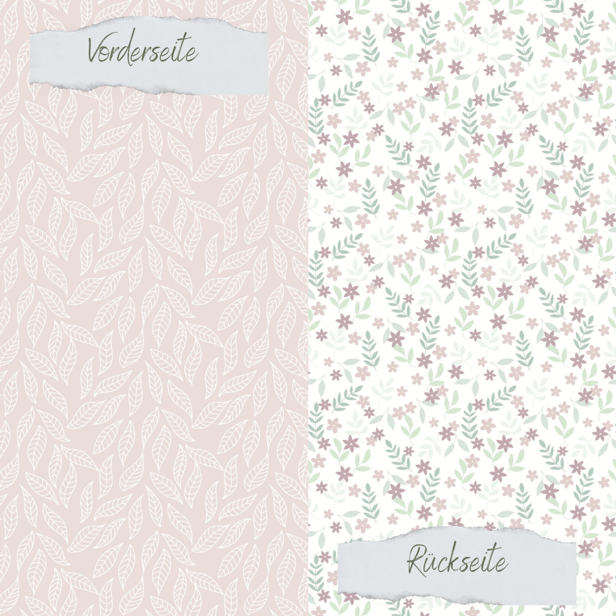 Designpapier - Scrapliebe - Frühlingsfreude - Blätter und Blümchen - Doppelseitig bedruckt