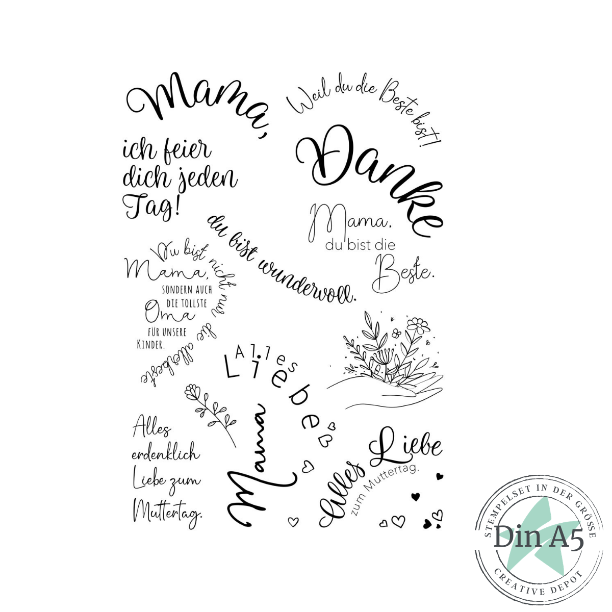 Stempelset - Mama, du bist die Beste
