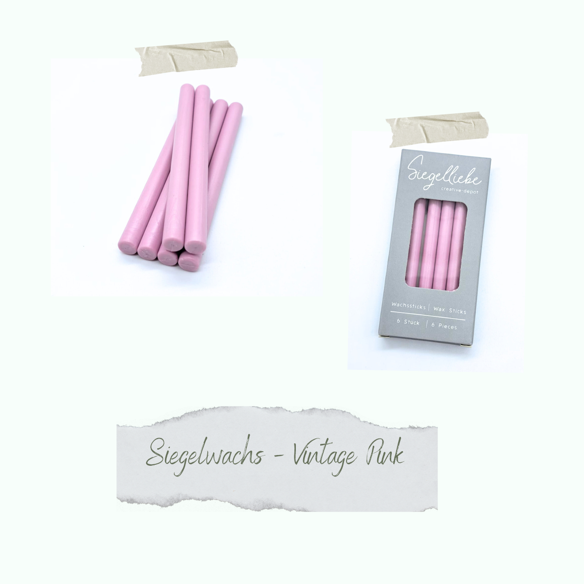 CD-SW-041 Barritas de cera - Vintage Pink - Siegelliebe