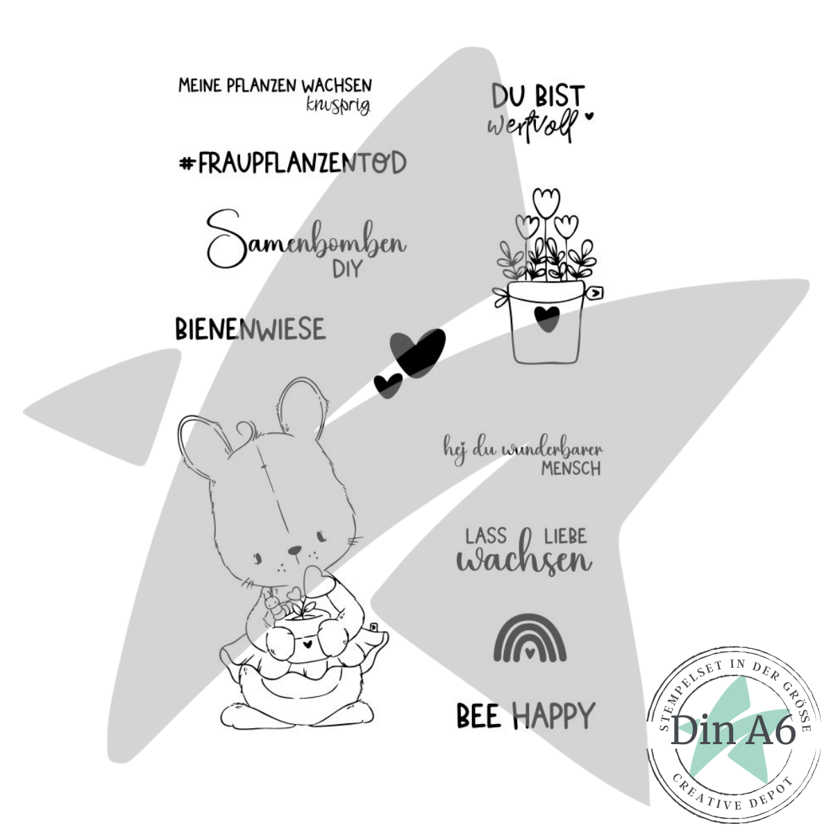 Stempelset - Pflänzchen