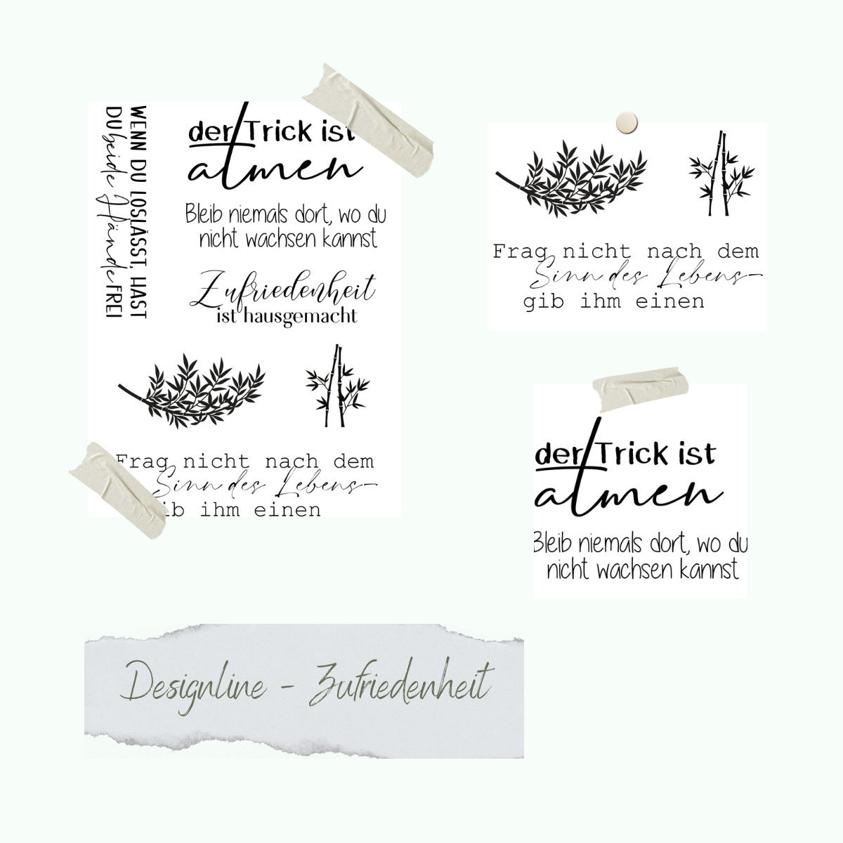 Stamp set - Designline - Zufriedenheit