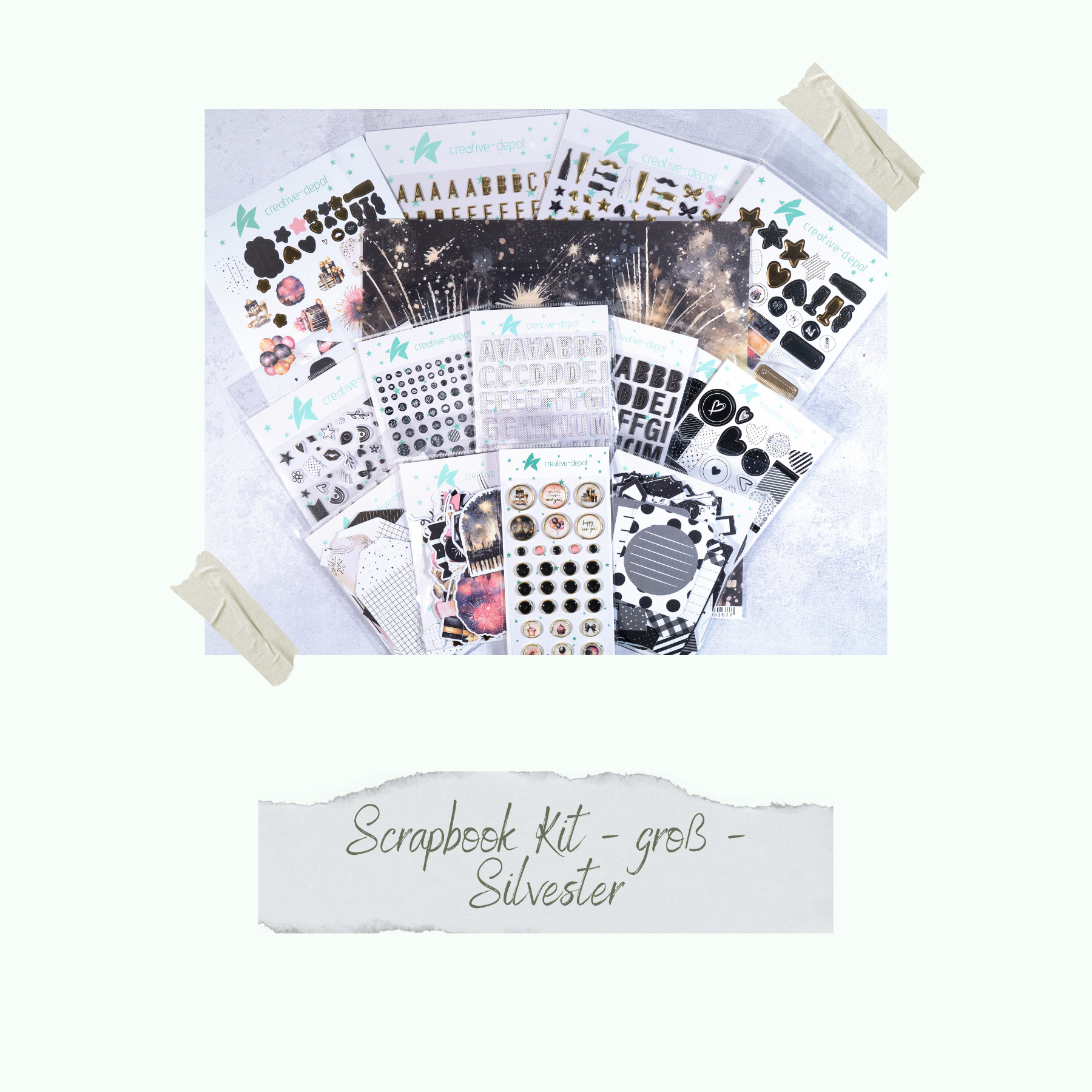 Scrapbook Kit - groß - Silvester - Layoutliebe Scrapbook Kit - groß - Silvester - Layoutliebe
