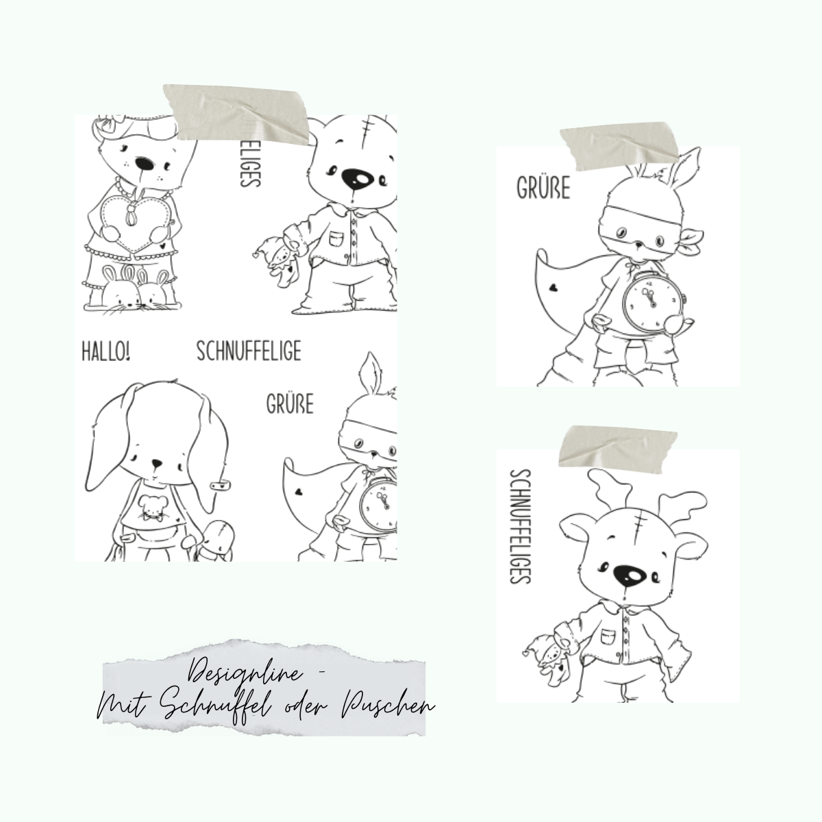 Stamp set - Designline - Mit Schnuffel oder Puschen