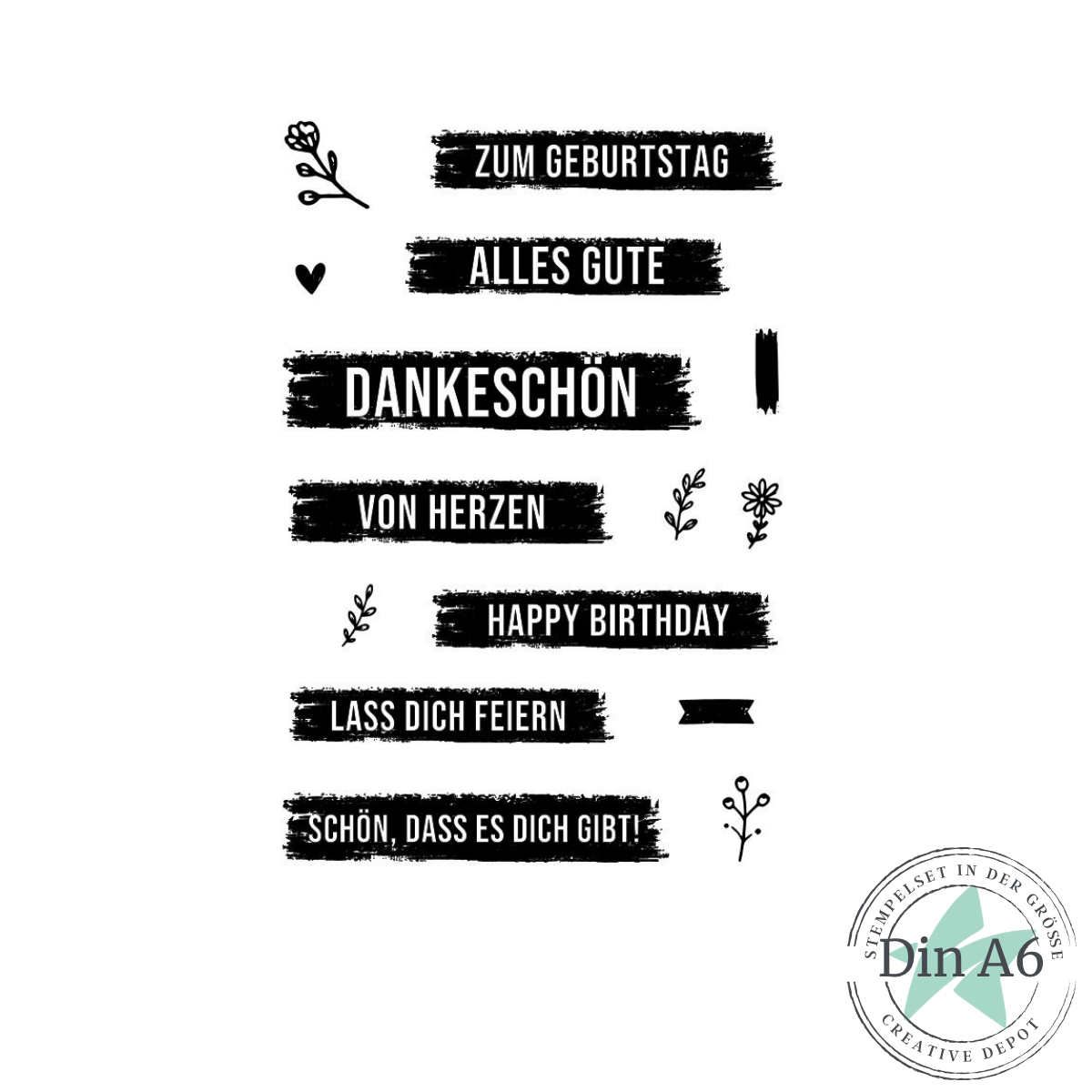 Stempelset - Geburtstagsbanner