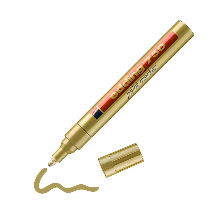 edding-750-053-gold-single-4004764498215-P01 Edding - Lackmarker - Gold - 2-4mm