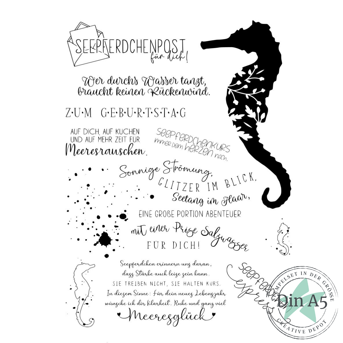 Stempelset - Designline - Seepferdchenexpress