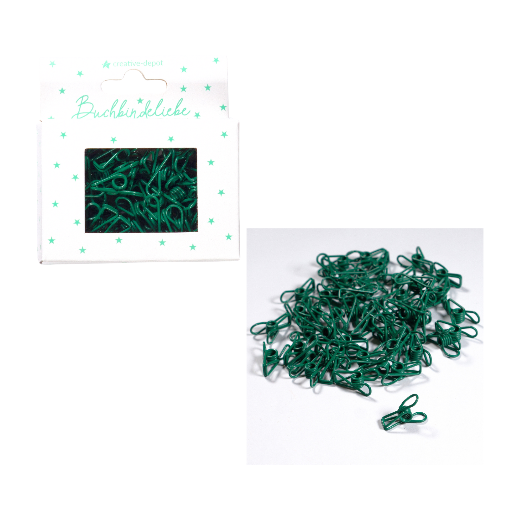 Mini Fish Clip - Tanne - Matt - 50 Stück