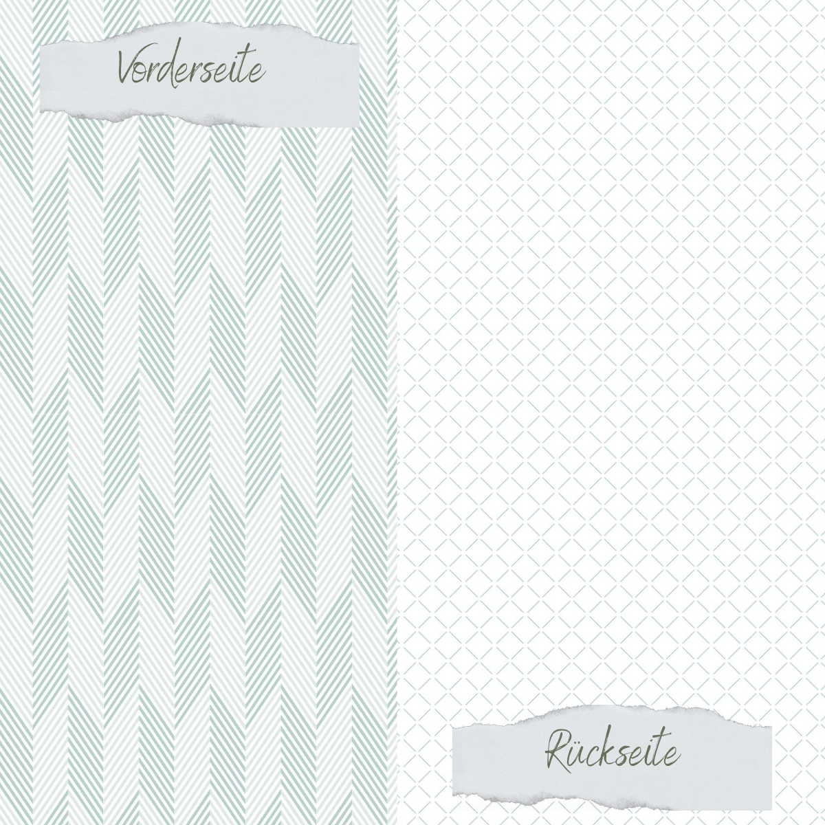 Papel de diseño - Designline - Chevron - Pastellgrün - Doppelseitig bedruckt Papel de diseño - Designline - Chevron - Pastellgrün - Doppelseitig bedruckt