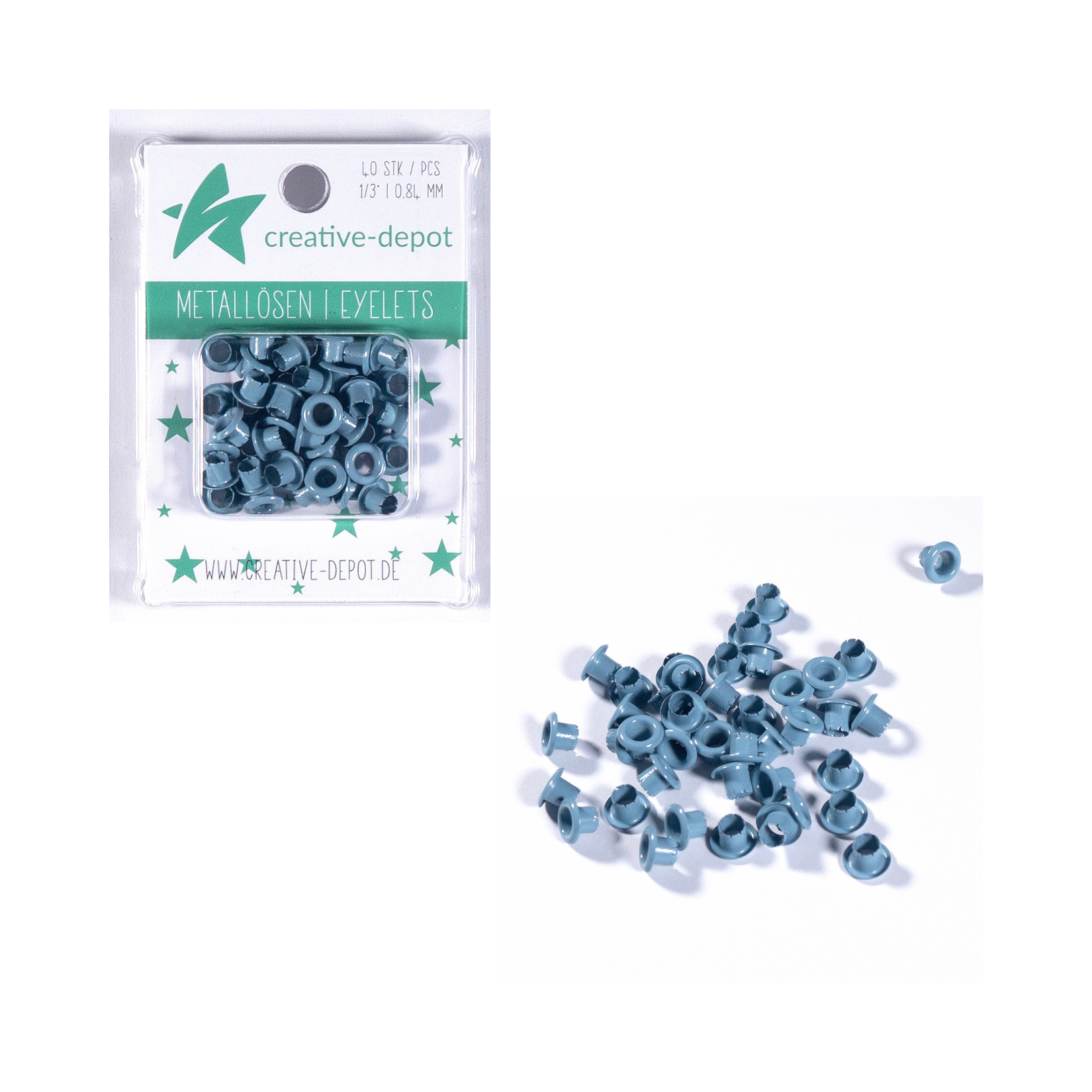 Eyelets - Helles Blaugrau - 8mm