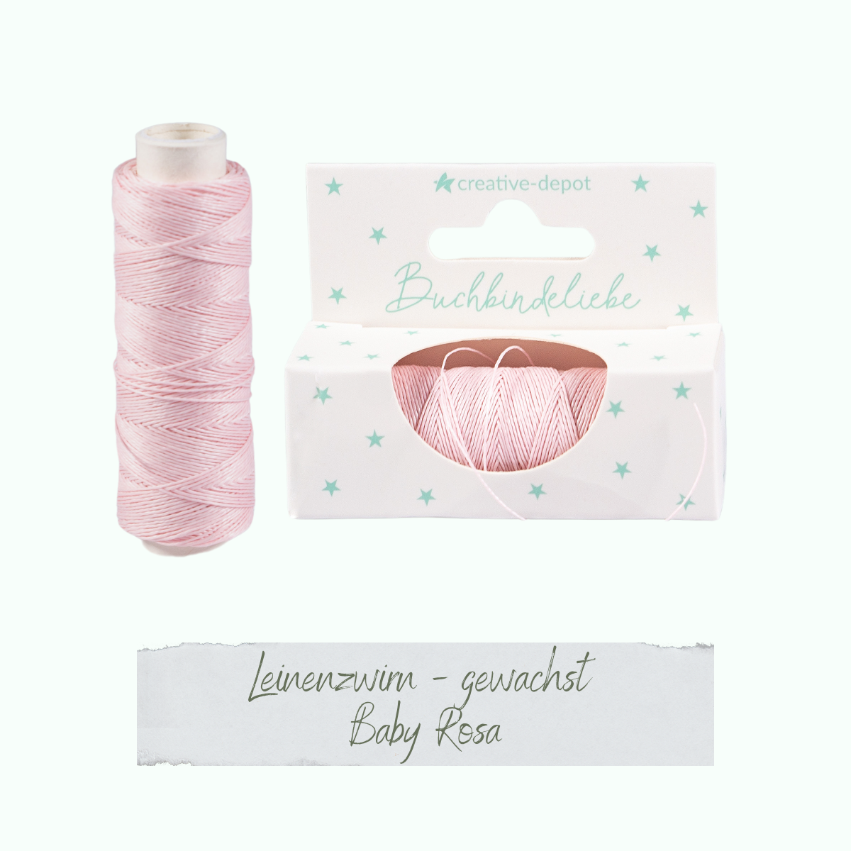 Leinenzwirn gewachst - Baby Rosa - Buchbindeliebe Leinenzwirn gewachst - Baby Rosa - Buchbindeliebe