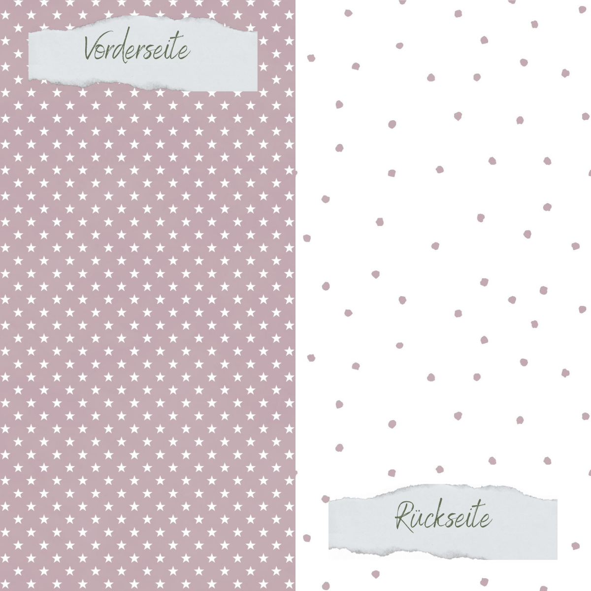 Papel de diseño - Basic - Heide - Tupfen + Sternchen - Doppelseitig bedruckt Papel de diseño - Basic - Heide - Tupfen + Sternchen - Doppelseitig bedruckt