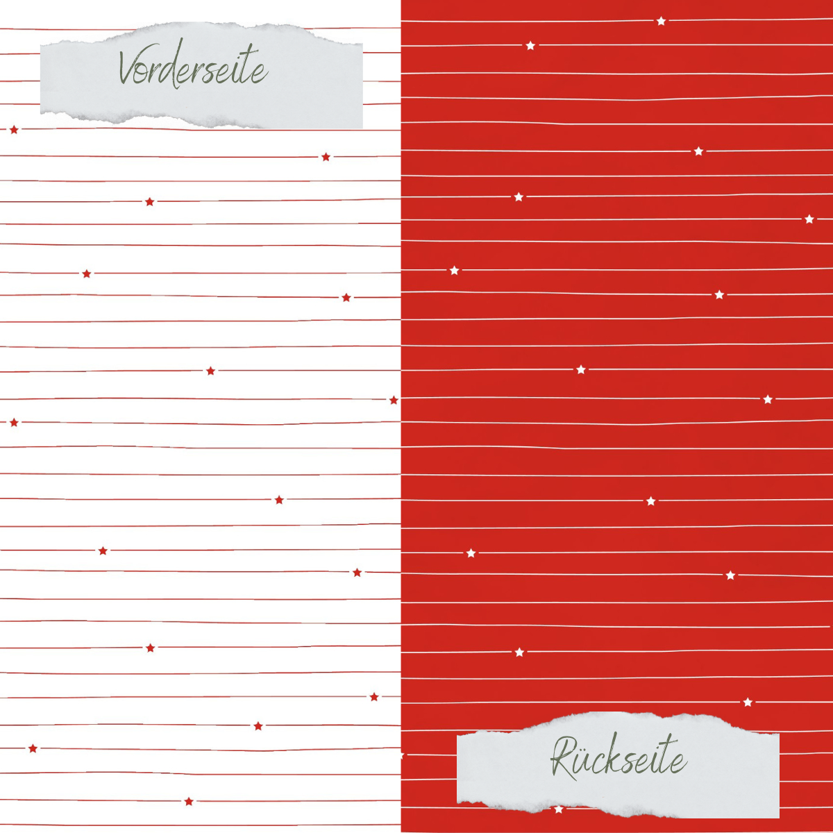 Papel de diseño - Basic - Weihnachtsrot - Doodle Linien mit Sternchen - Doppelseitig bedruckt Papel de diseño - Basic - Weihnachtsrot - Doodle Linien mit Sternchen - Doppelseitig bedruckt