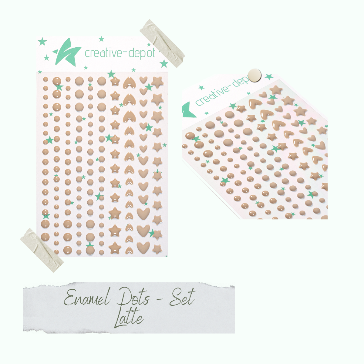 Enamel Dots - Latte