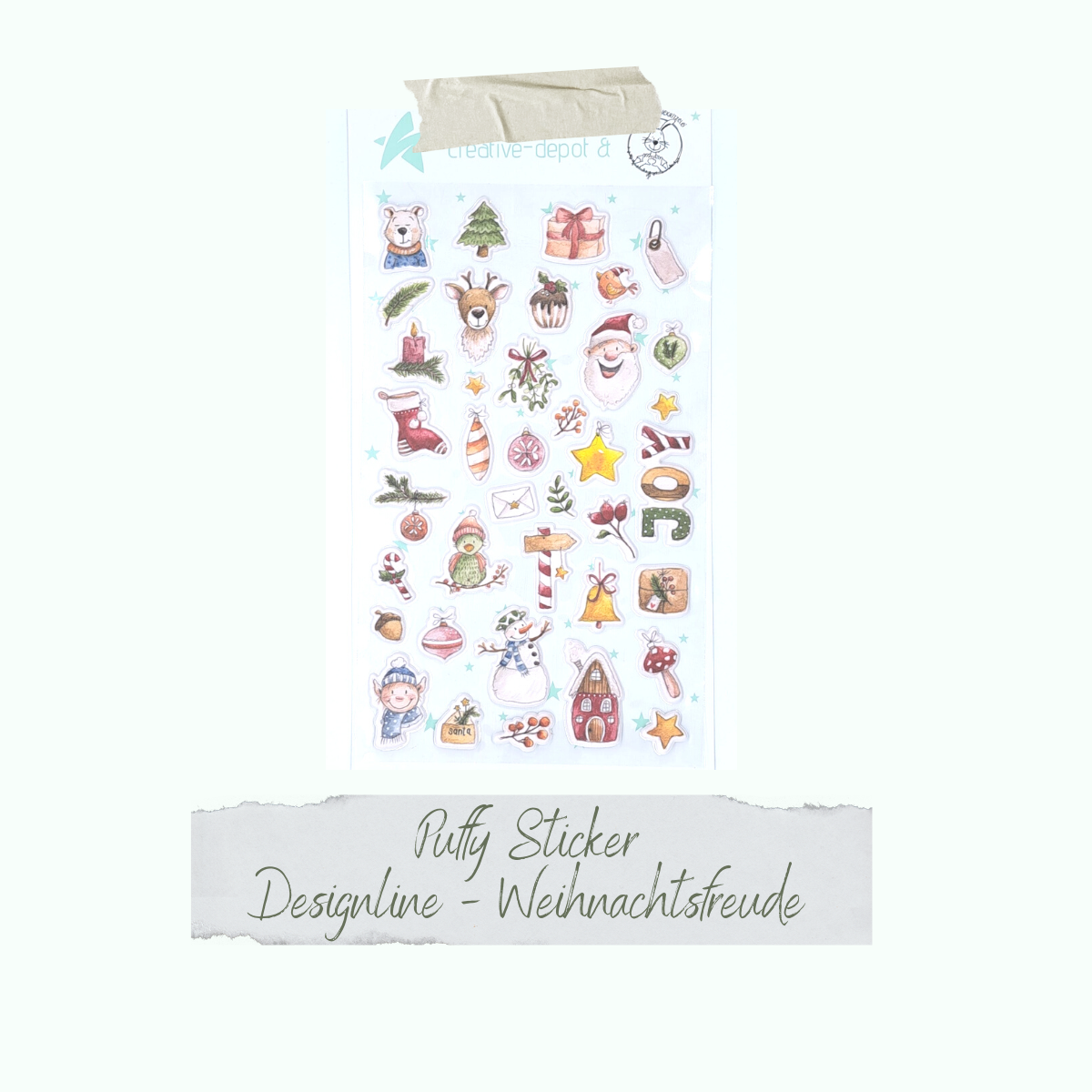 CD-PS-014 Puffy Sticker - Designline - Weihnachtsfreude
