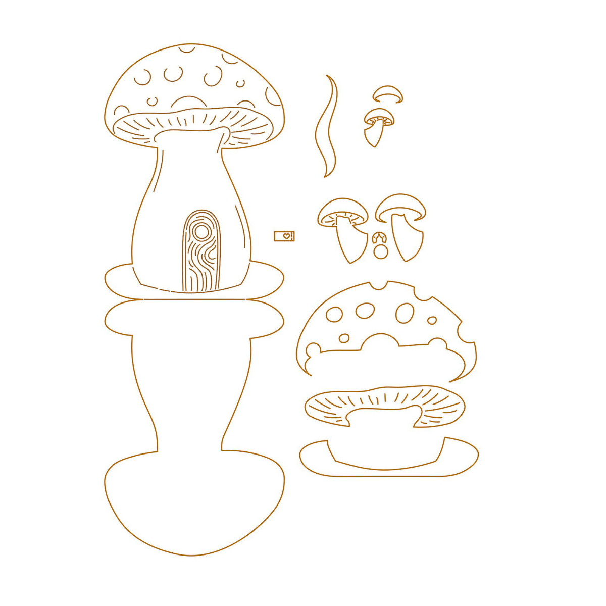 La carte pliante « Champignon de conte de fées »