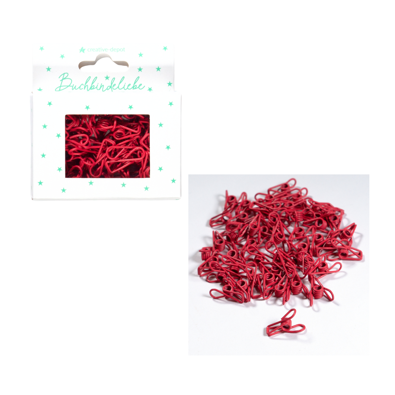 Mini Fish Clip - Himbeere - Matt - 50 Stück