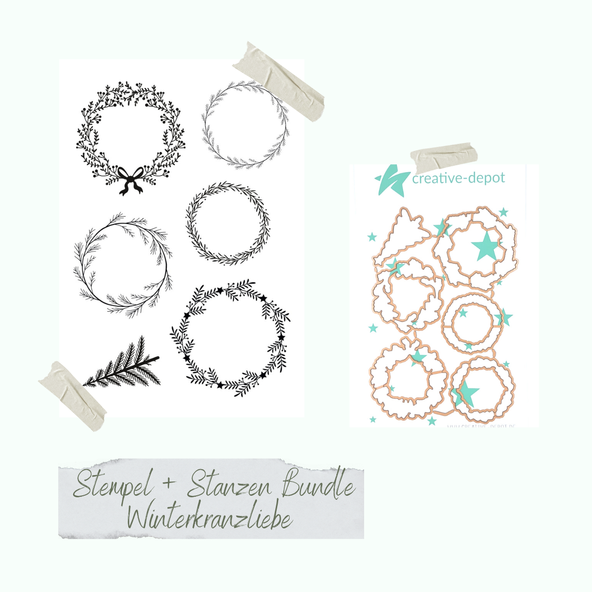 Bundle - Stamp set & dies - Winterkranzliebe