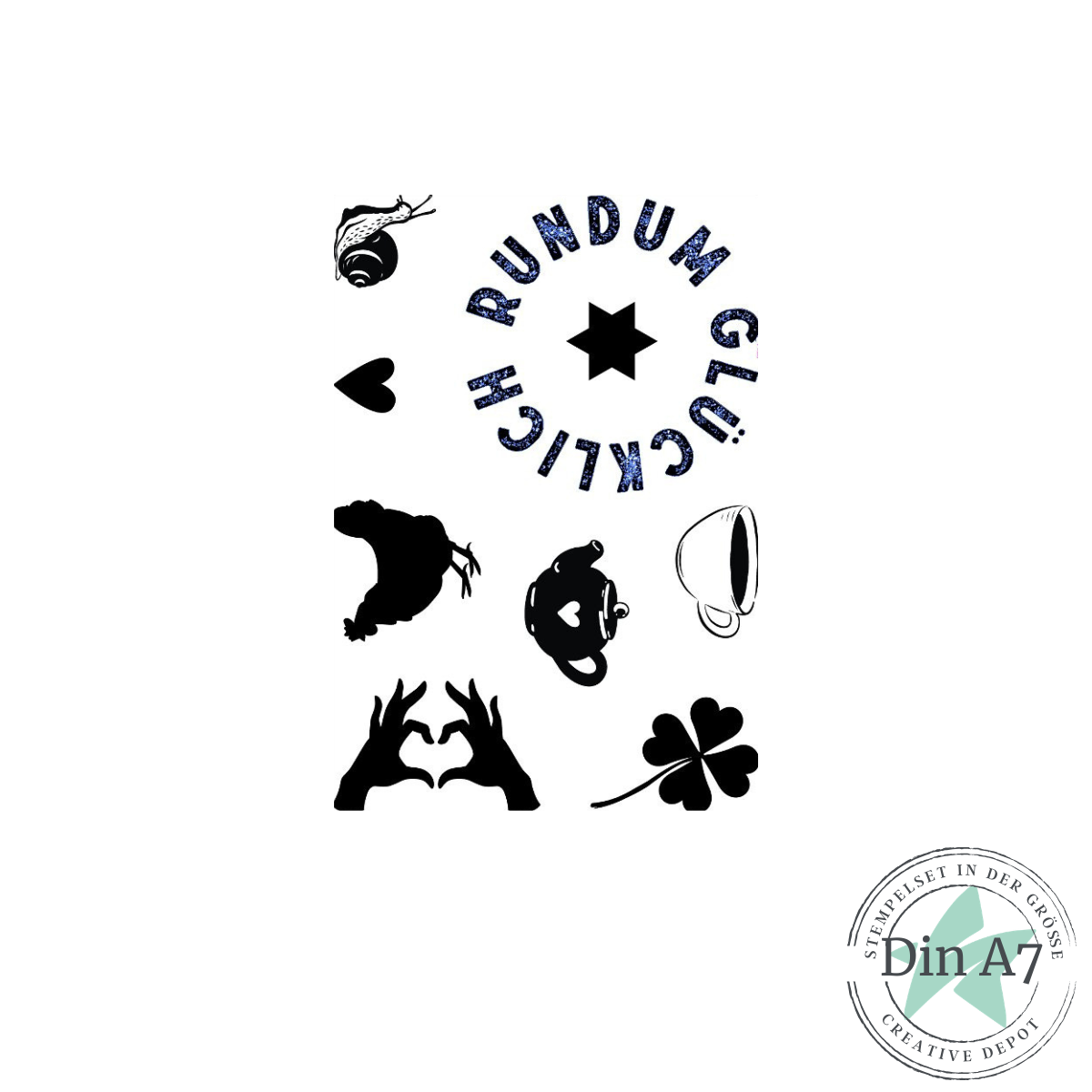 Stempelset - Rundum glücklich