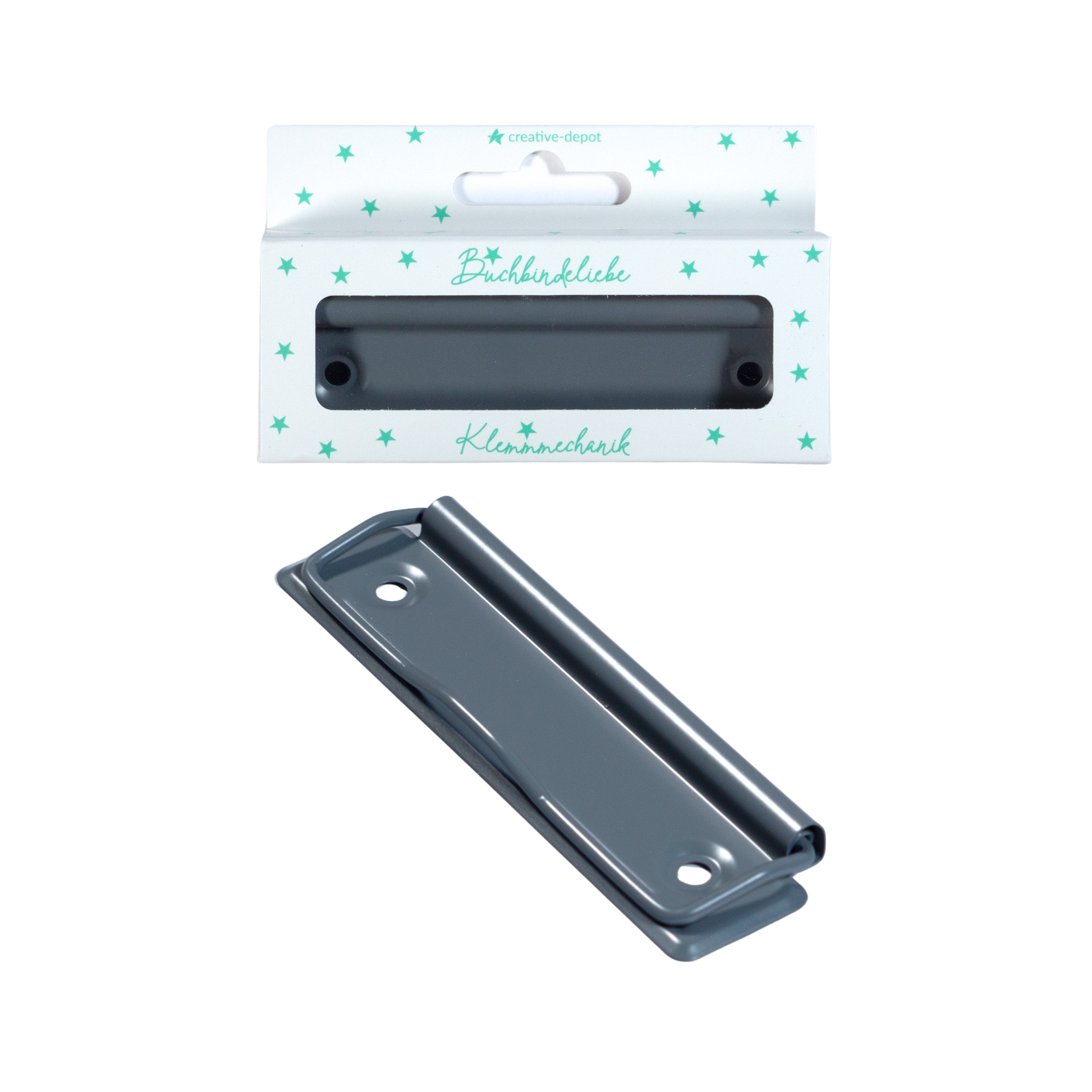 Klemmmechaniken - Dunkelgrau - Matt - Buchbindeliebe - 3 Stück inkl. Nieten