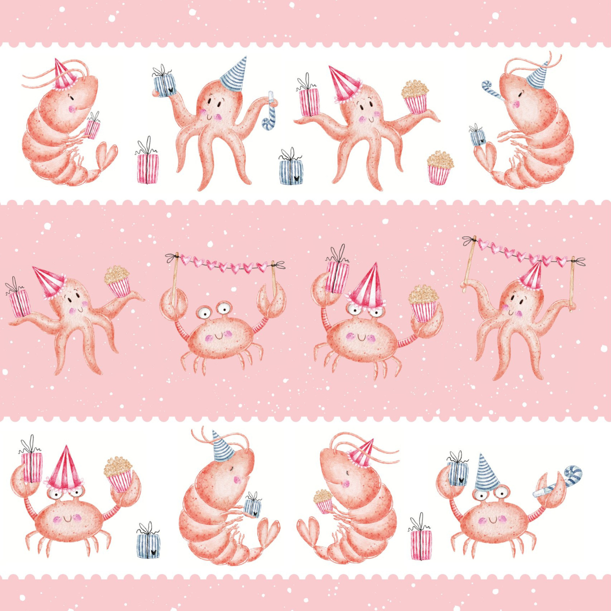 Designpapier - Maritime Tiefseepartybande