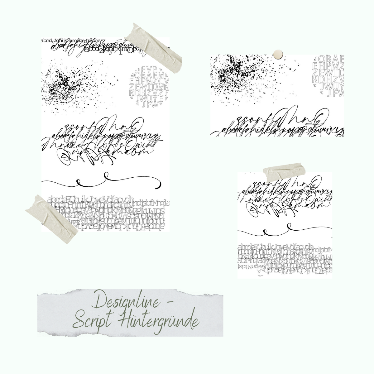 Stamp set "Designline - Script Hintergründe"