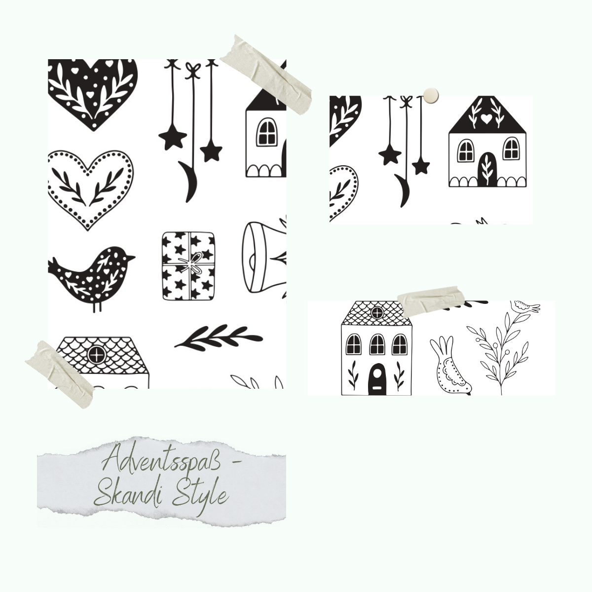 St-968-Adventsspass-Skandi-Style Set de tampons - Adventsspaß - Skandi Style