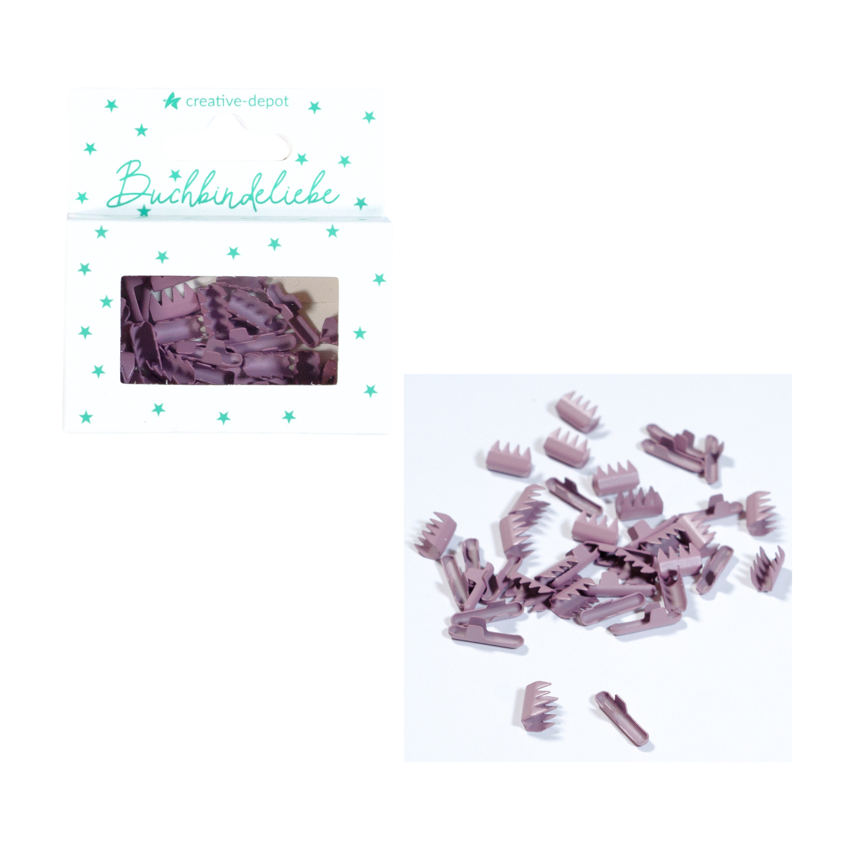 Splinte - Malve - Matt - Buchbindeliebe - 40 Stück