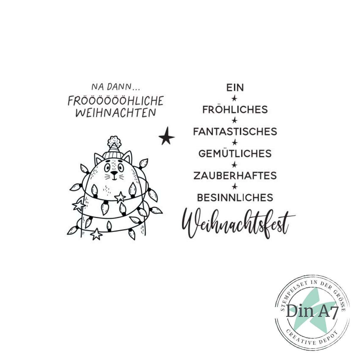 Stempelset - Goodie - Frööööööhliche Weihnachten