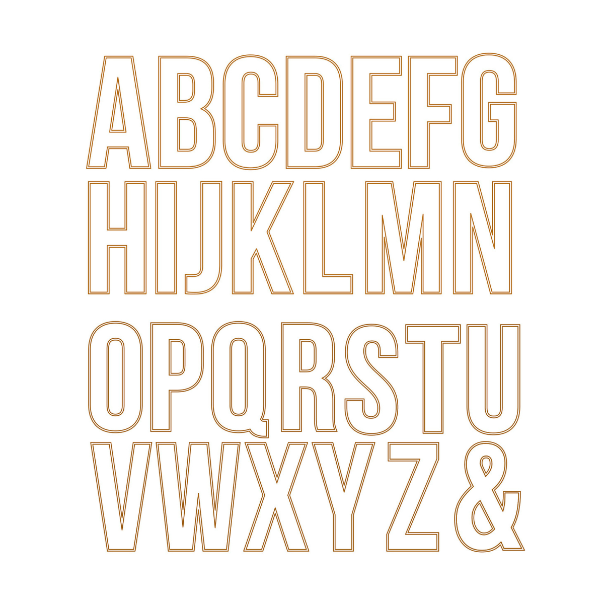 Bundle – Großes Alphabet mit feinem Rahmen
