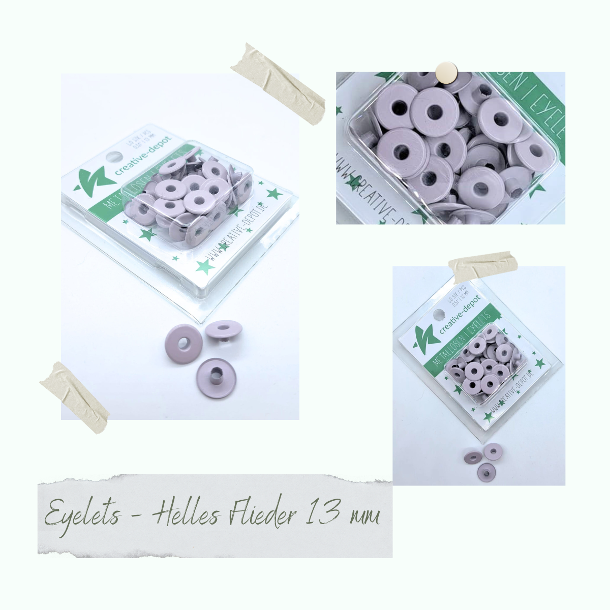 CD-EYB-014 Ojales anchos - Lila claro - 13mm