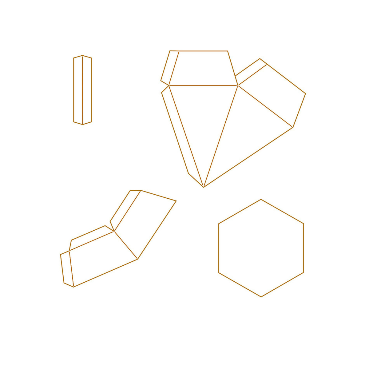 Die – Diamond box with a clamshell lid