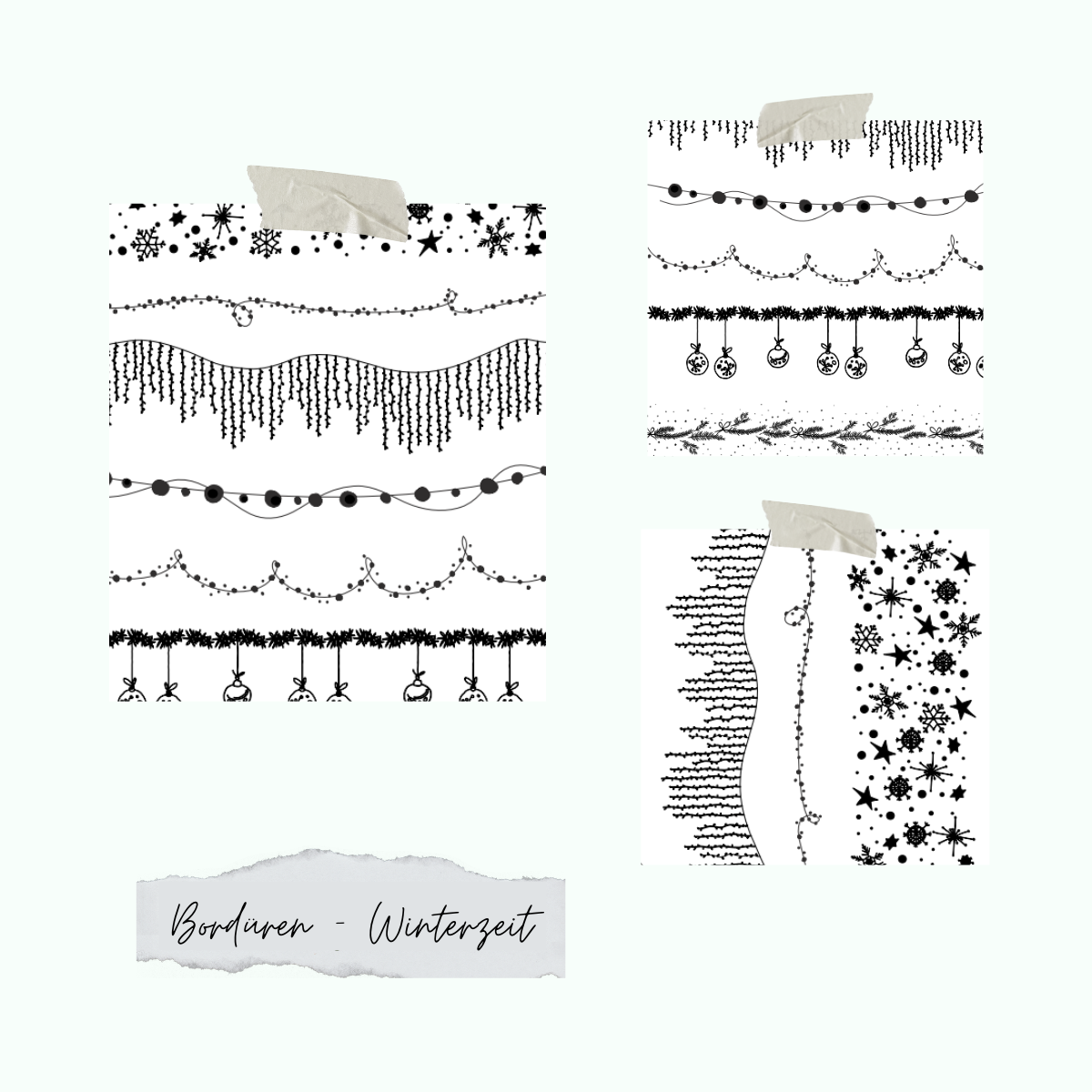Set de tampons - Bordüren Winterzeit