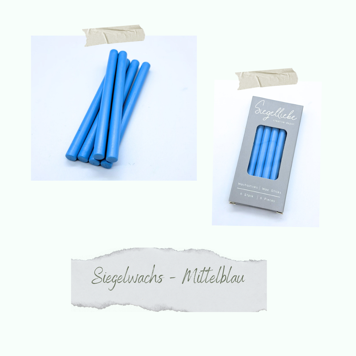 Wax sticks - Mittelblau - Siegelliebe