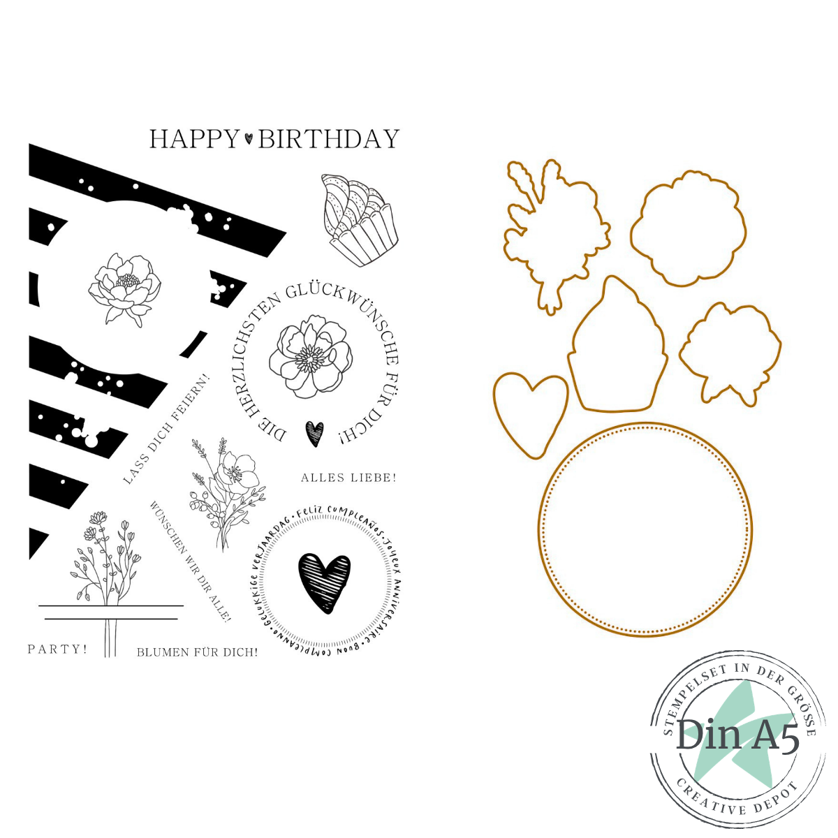 Bundle - Wimpel Happy Birthday