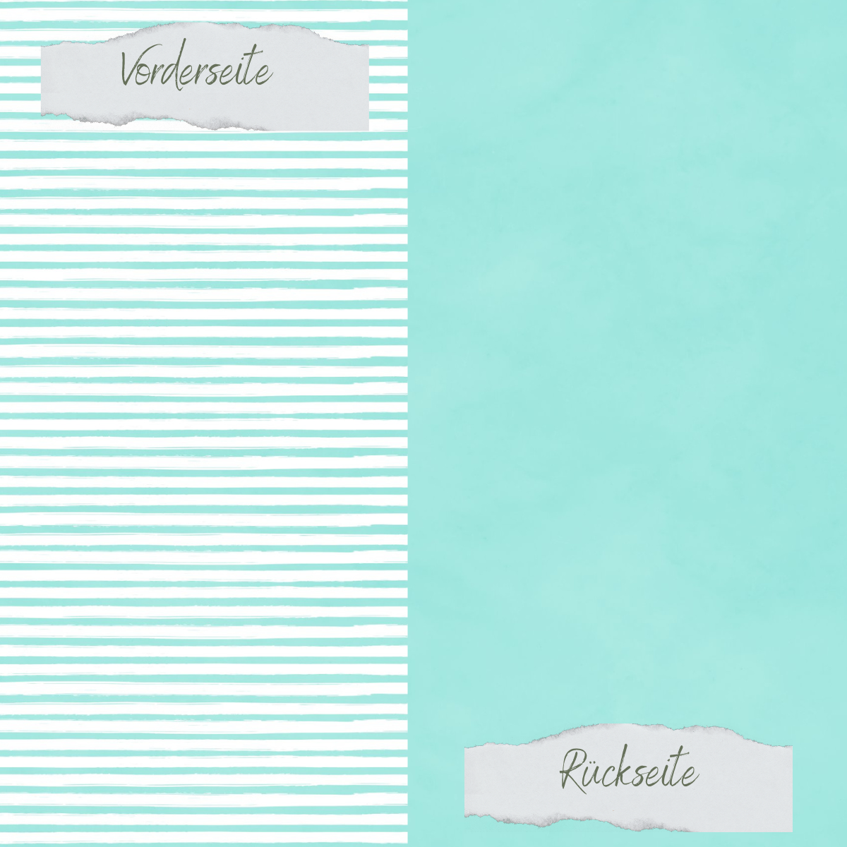 Designpapier - Basic - Sommerjade - Streifen + Uni - Doppelseitig bedruckt Designpapier - Basic - Sommerjade - Streifen + Uni - Doppelseitig bedruckt