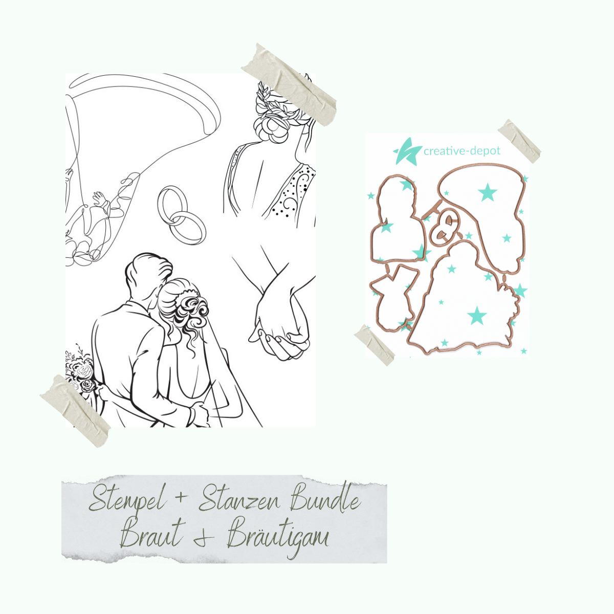 Bundle - Braut & Bräutigam - Stempelset & Stanzen