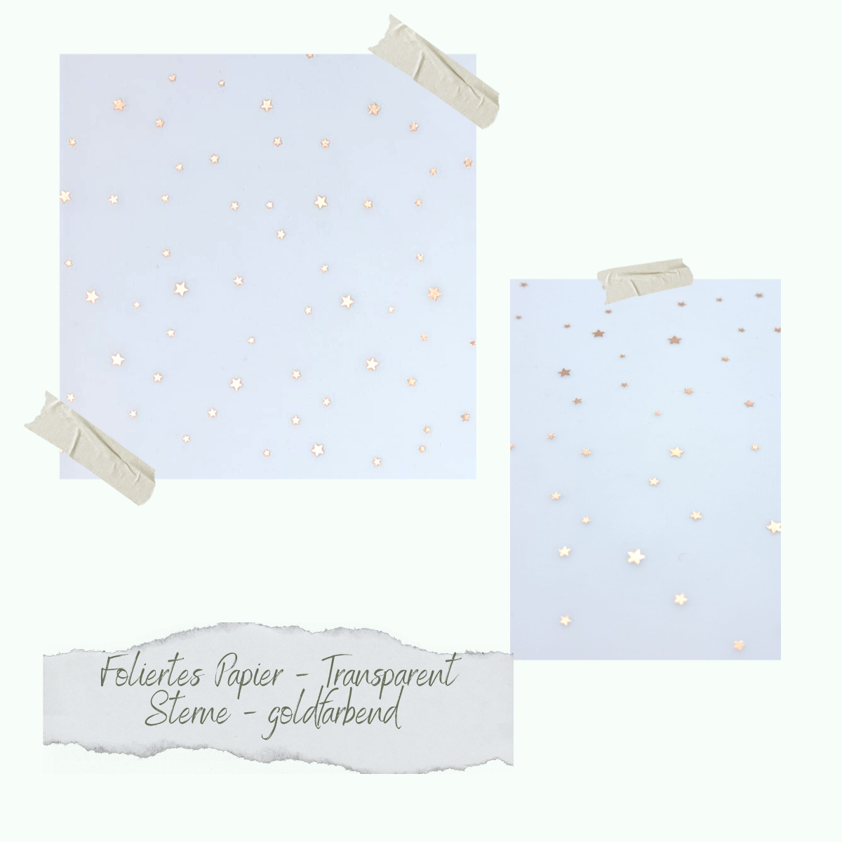 CD-DG-016-1 Papier d'aluminium - Transparent - Sterne - goldfarbend