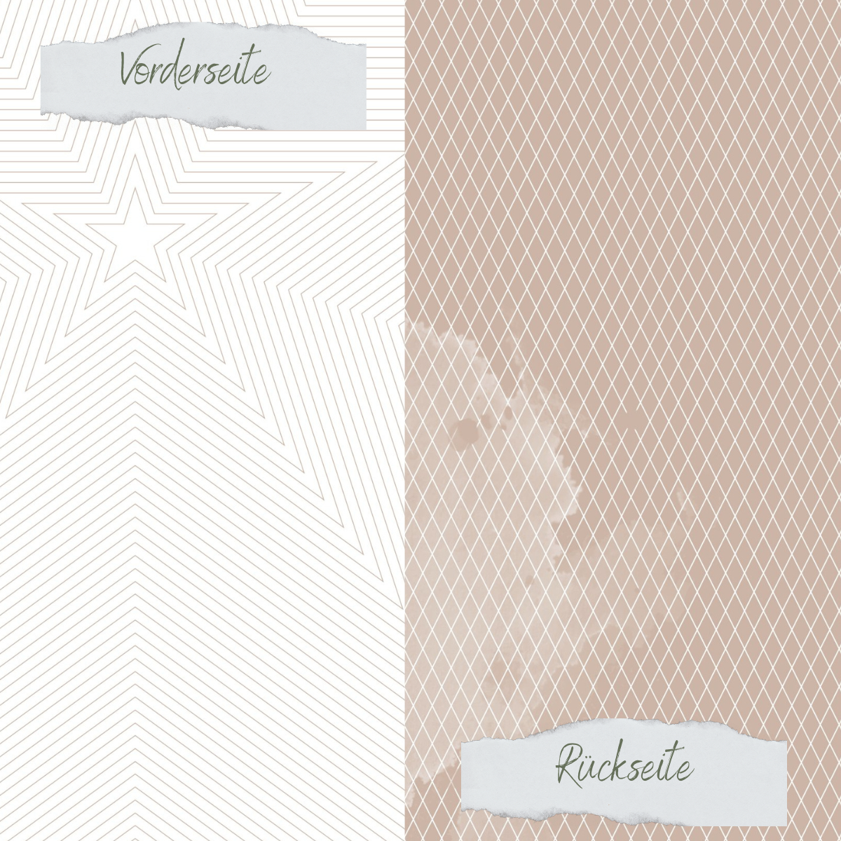 Designpapier - Scrapliebe - Dezembertagebuch - Sternhintergrund fein - Latte - Doppelseitig bedruckt