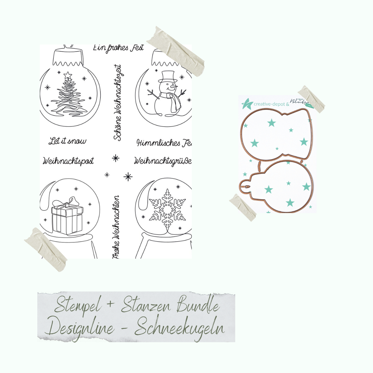 Bundle - Designline - Schneekugeln - Stempelset & Stanzen 