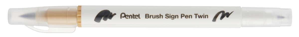 Pentel - Brush Sign Pen Twin - Beige