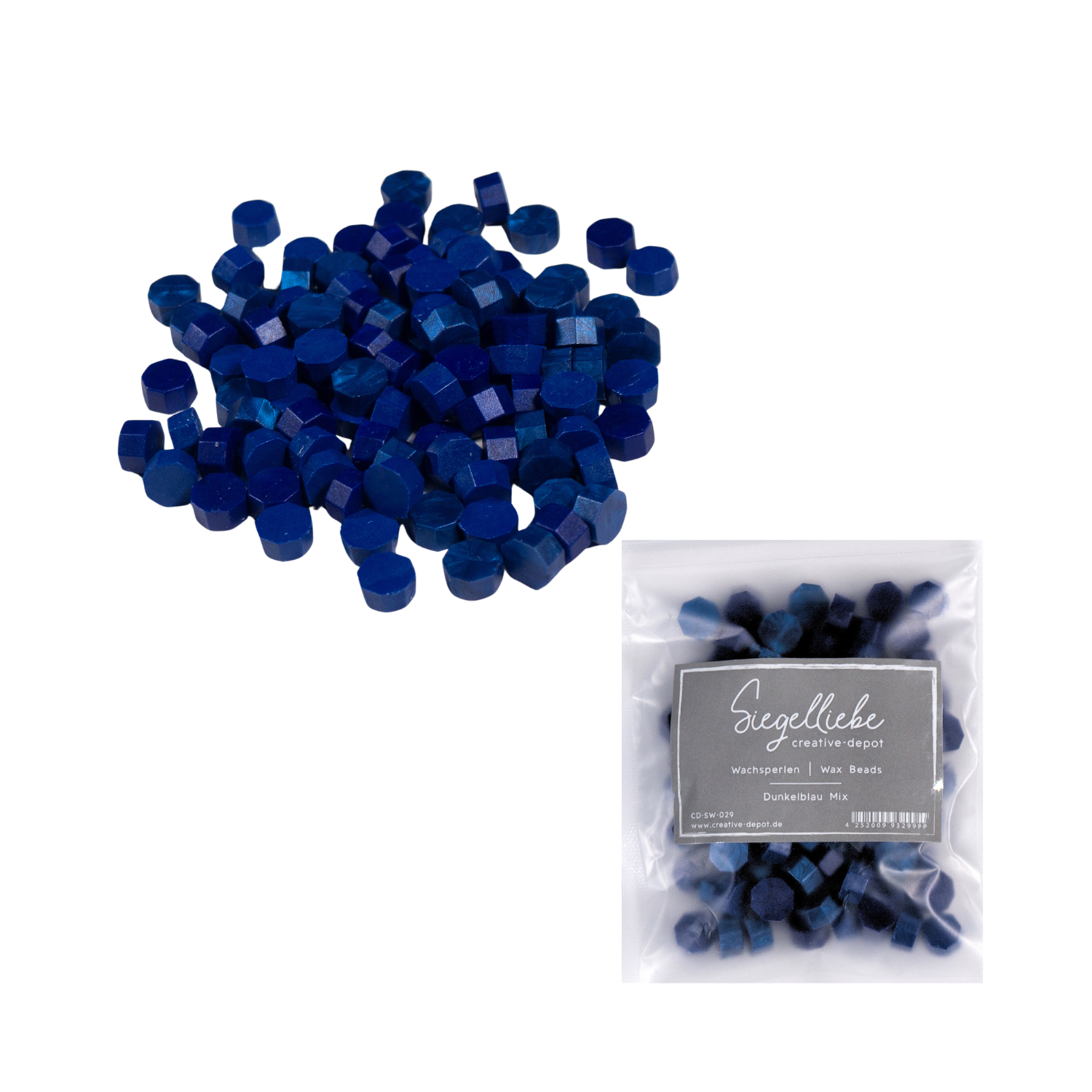 Perles de cire - Mélange bleu foncé - Siegelliebe