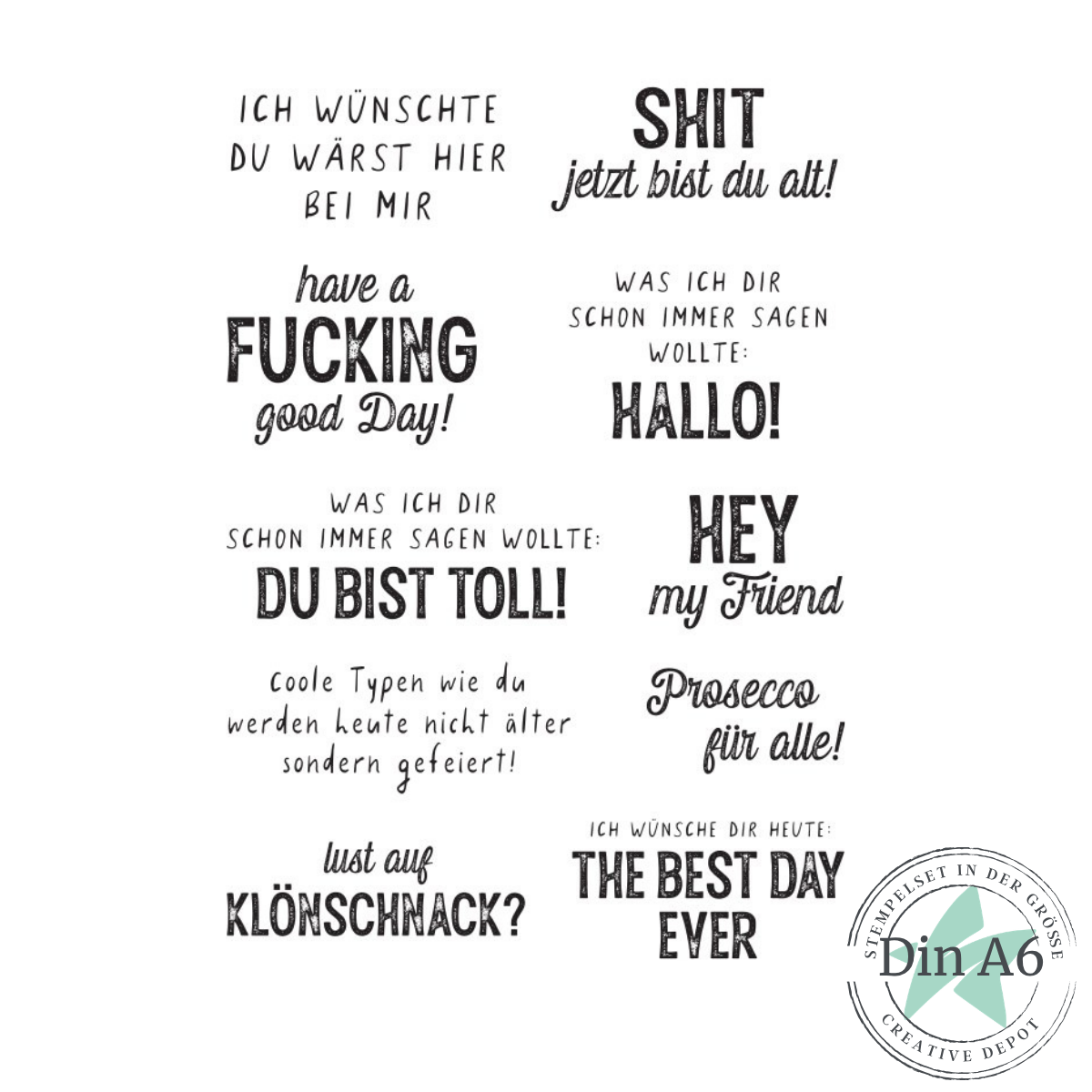 Stempelset - Was ich dir schon immer sagen wollte