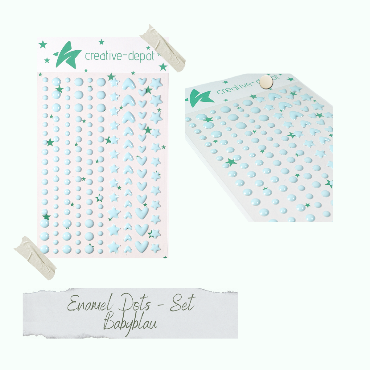 Enamel Dots - Baby Blau