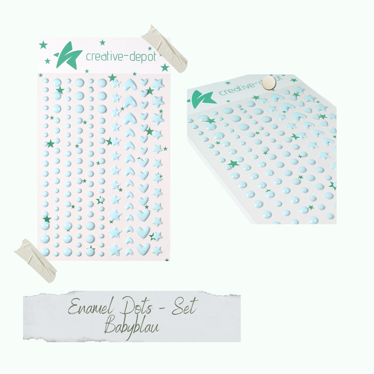 CD-ED-048_Babyblau Enamel Dots - Baby Blau